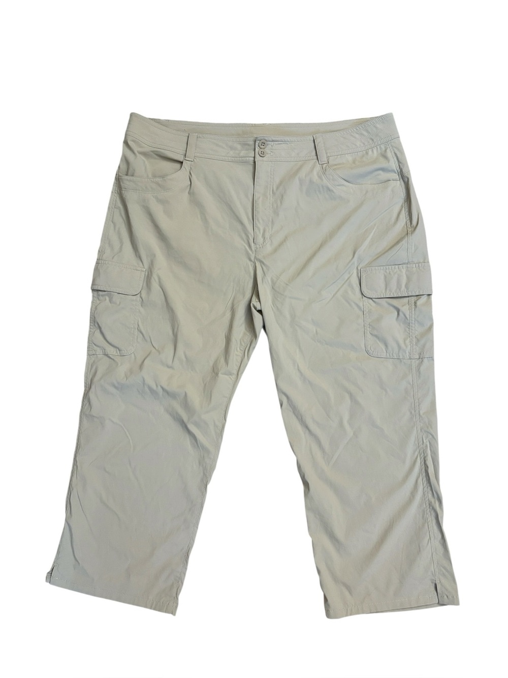 Eddie Bauer Tan Stretch Capri Cargo Pants Size 20 Tall‎
